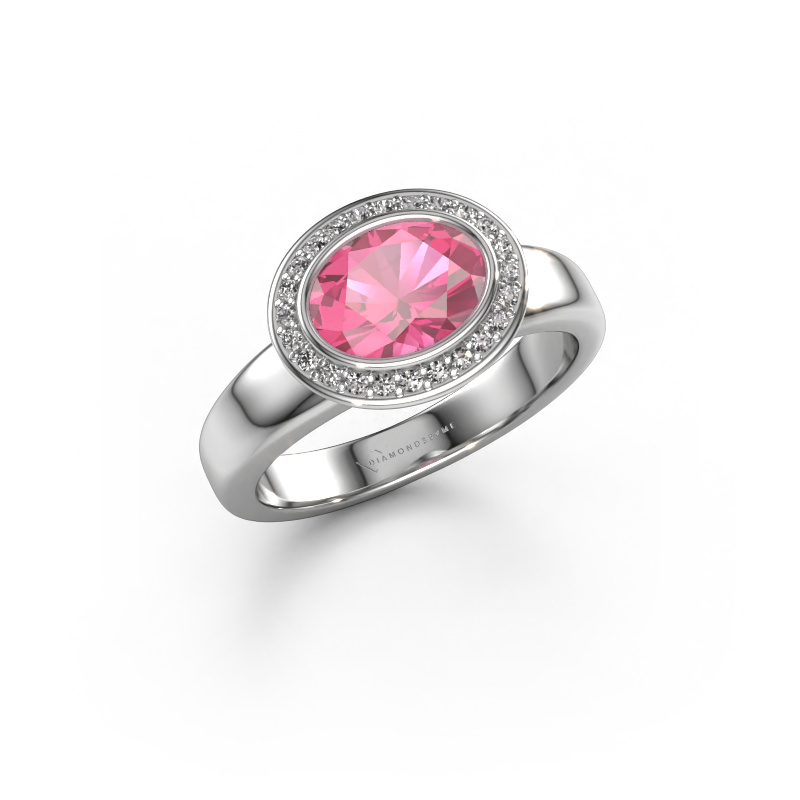 Image of Ring Salena 950 platinum Pink sapphire 8x6 mm