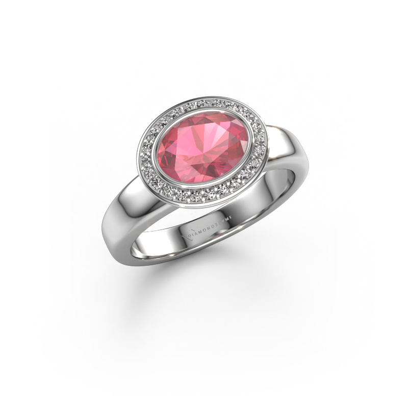 Bild von Ring Salena 950 Platin Turmalin rosa 8x6 mm