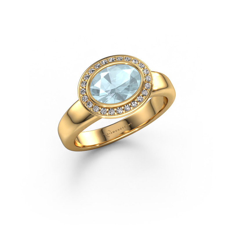 Bild von Ring Salena 585 Gold Aquamarin 8x6 mm