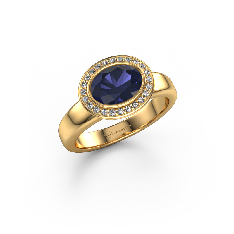 Bild von Ring Salena 585 Gold Saphir 8x6 mm
