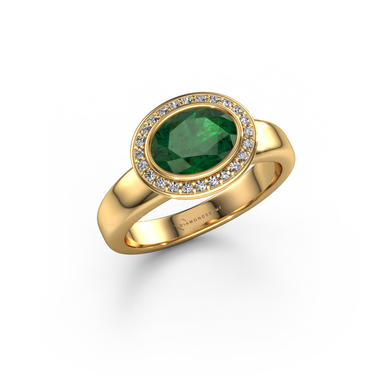 Image of Ring Salena 585 gold Emerald 8x6 mm
