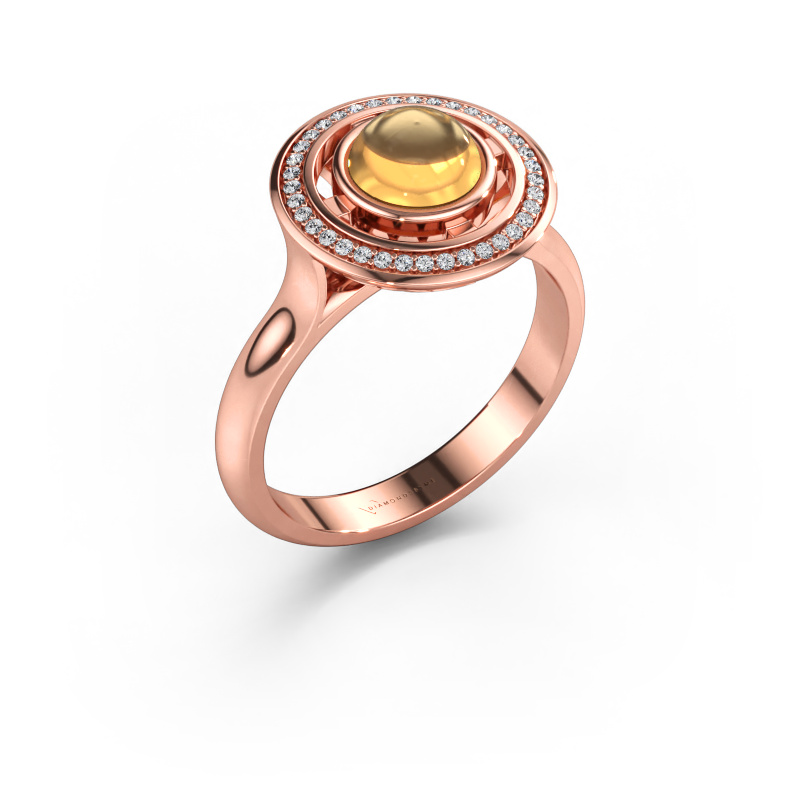 Immagine di Anello Salima 585 oro rosa Citrino 6 mm