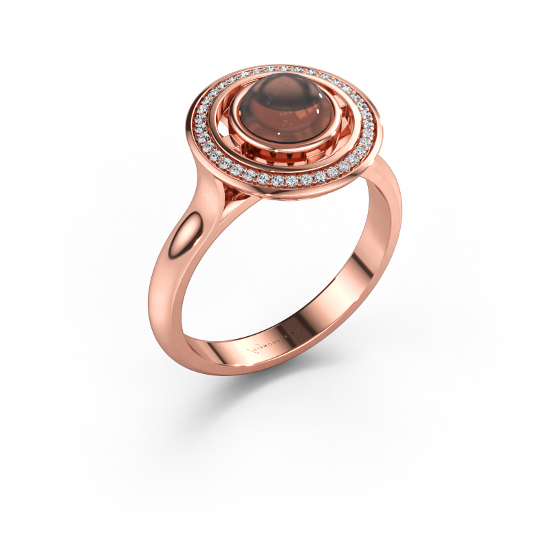 Bild av Ring Salima 585 roséguld Rökkvarts 6 mm