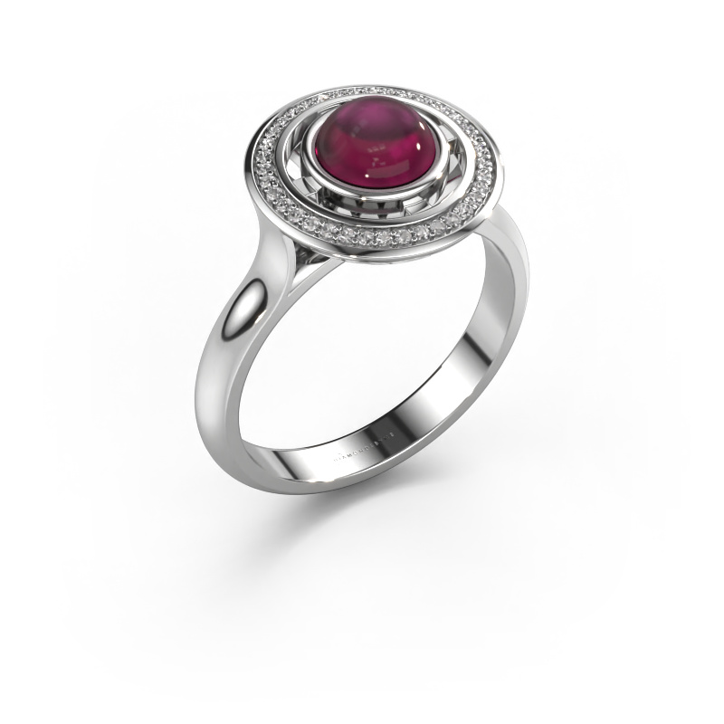 Image of Ring Salima 950 platinum Rhodolite 6 mm