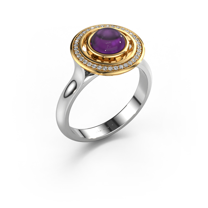 Image of Ring Salima 585 white gold Amethyst 6 mm