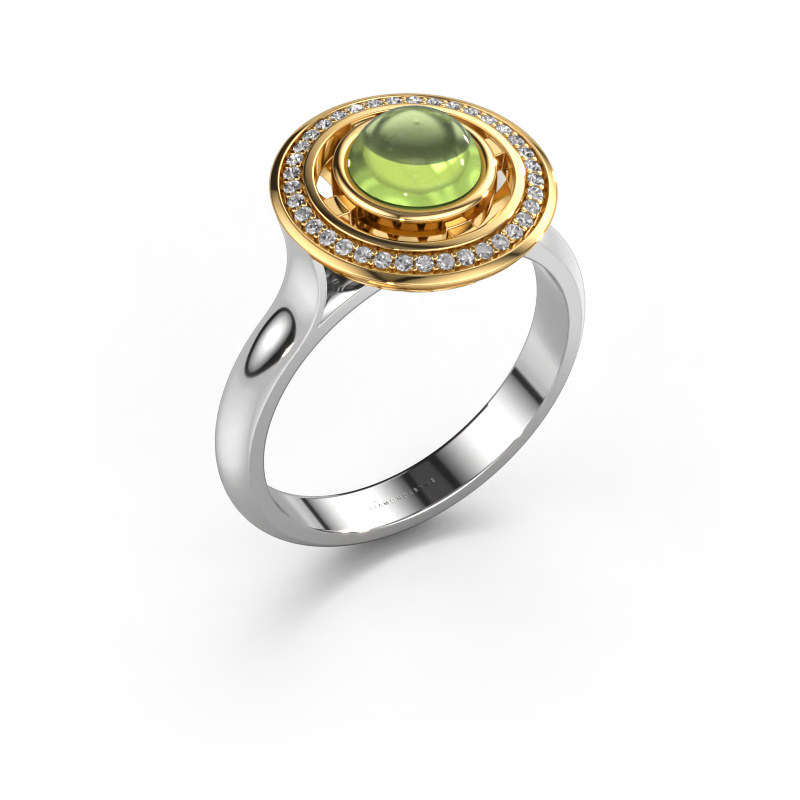 Image of Ring Salima 585 white gold Peridot 6 mm