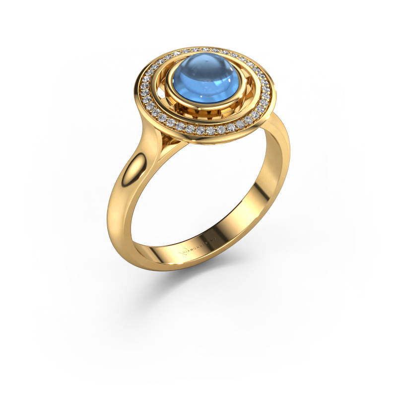 Bild von Ring Salima 585 Gold Blau Topas 6 mm