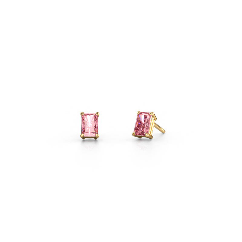 Bild von Ohrsteckers Sam RAD 585 Gold Rosa Labordiamant 6x4 mm