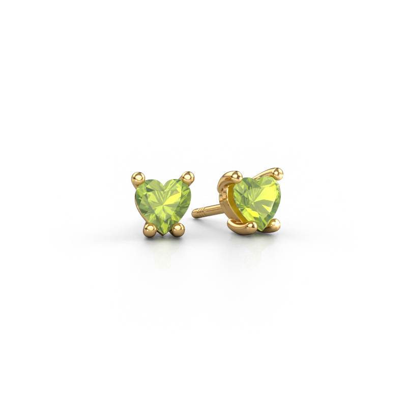 Bild von Ohrringe Sam Heart 585 Gold Peridot 5 mm