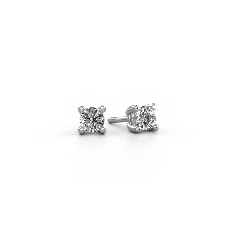 Image of Stud earrings Sam RND 950 platinum Diamond 0.50 crt