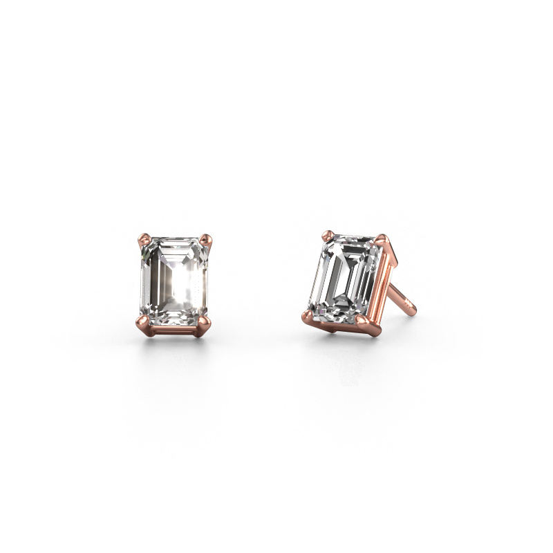 Image of Stud earrings Sam EME 585 rose gold Lab-grown diamond 2.30 crt