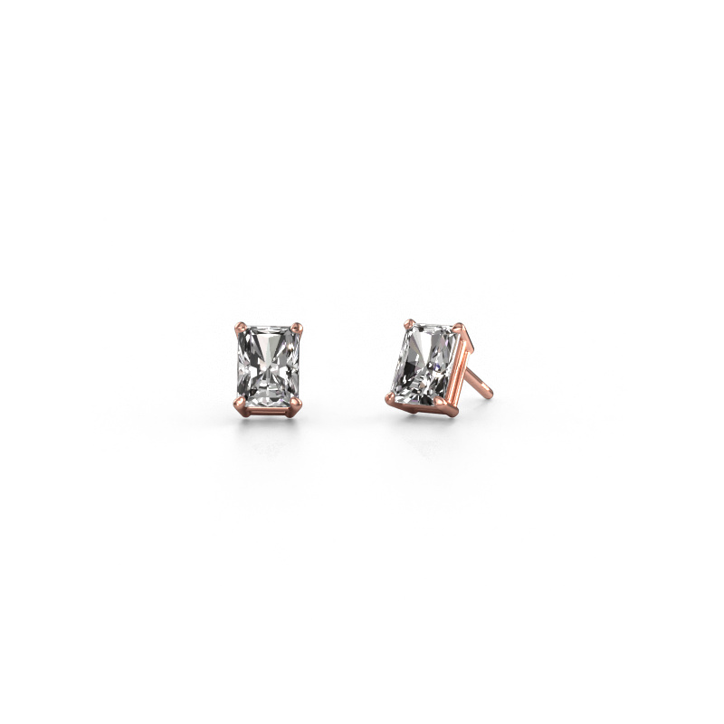 Image of Stud earrings Sam RAD 585 rose gold Diamond 2.00 crt