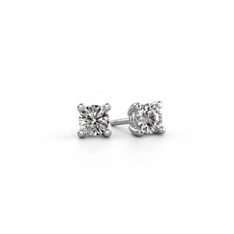 Image of Stud earrings Sam RND 950 platinum Diamond 1.00 crt