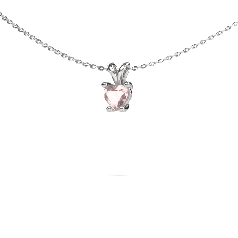 Bild von Anhänger Sam Heart 950 Platin Morganit Champagner 5 mm