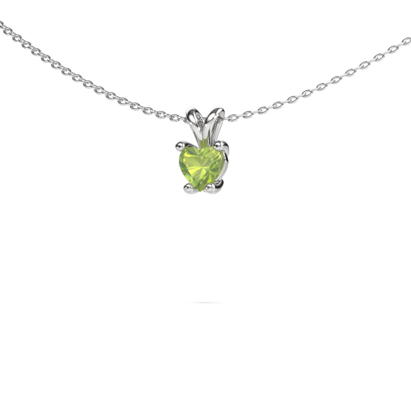 Bild von Anhänger Sam Heart 950 Platin Peridot 5 mm