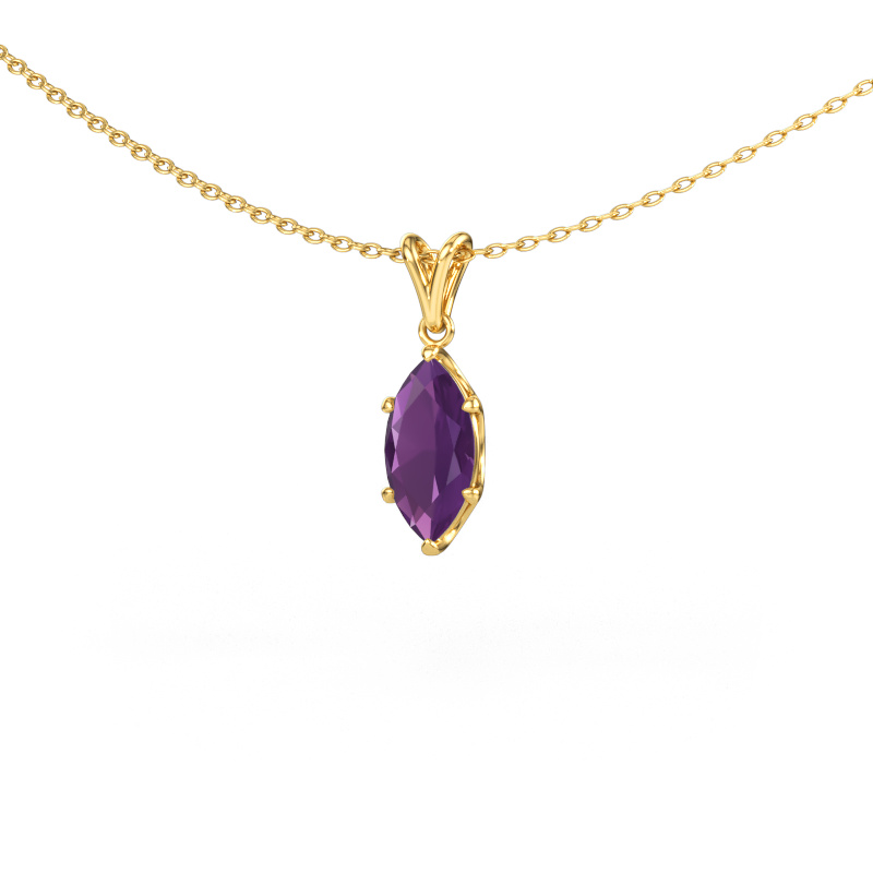 Image of Pendant Sam MRQ 585 gold Amethyst 10x5 mm