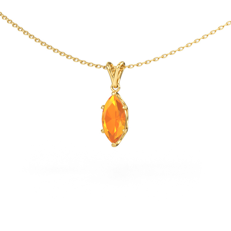 Image of Pendant Sam MRQ 585 gold Citrin 10x5 mm