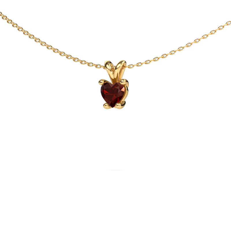 Bild von Anhänger Sam Heart 585 Gold Granat 5 mm
