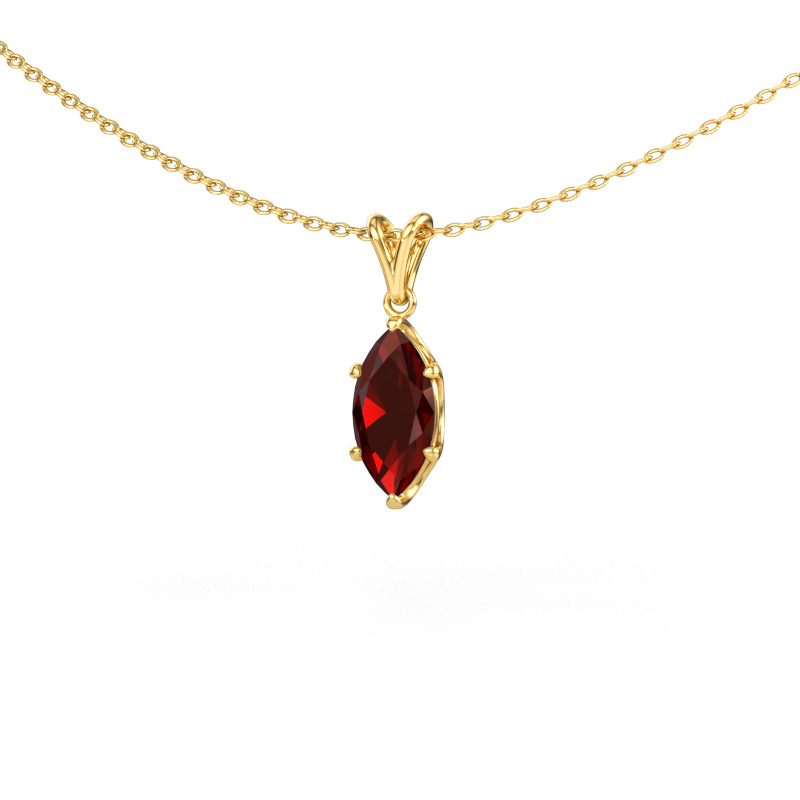 Image of Pendant Sam MRQ 585 gold Garnet 10x5 mm