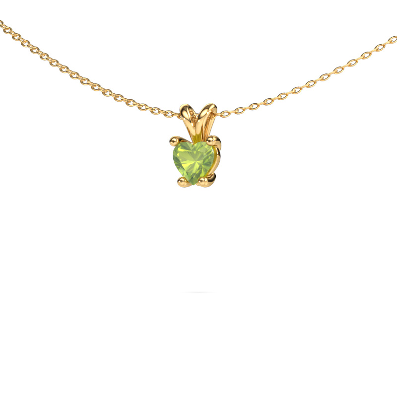 Bild von Anhänger Sam Heart 585 Gold Peridot 5 mm