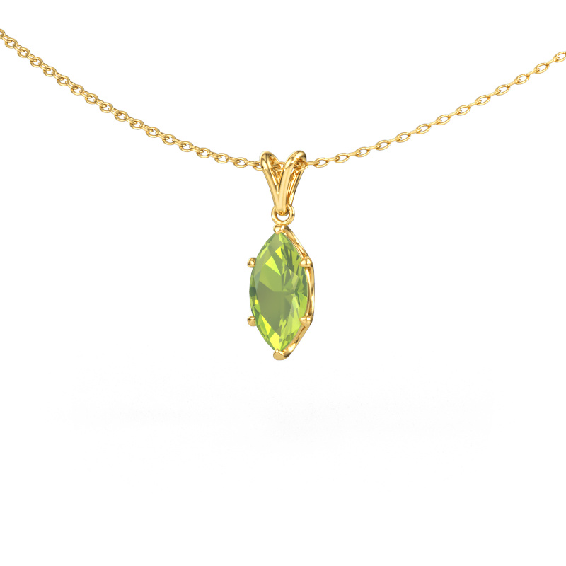 Image of Pendant Sam MRQ 585 gold Peridot 10x5 mm