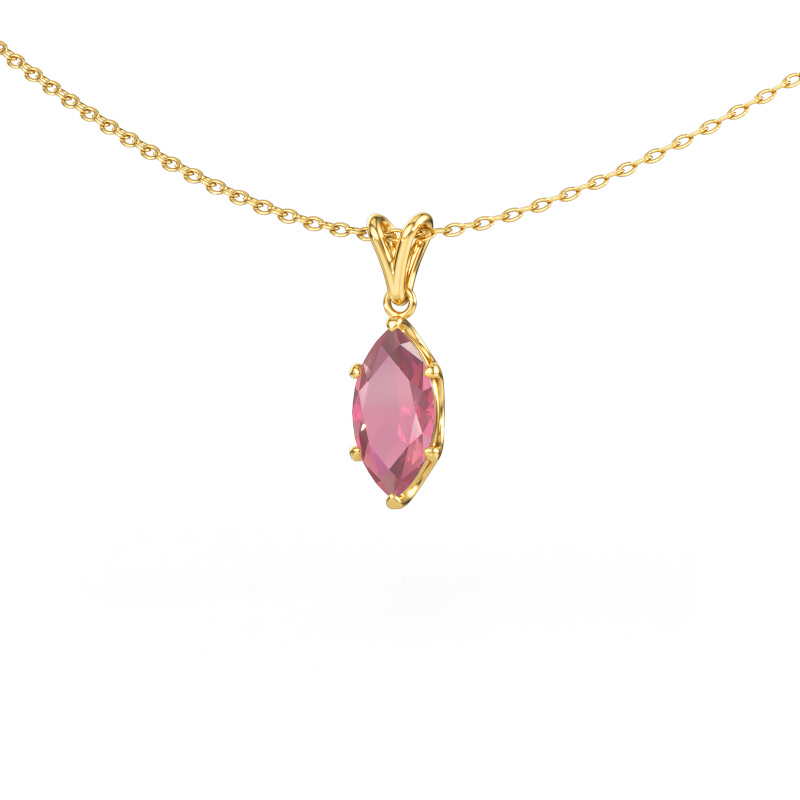 Image of Pendant Sam MRQ 585 gold Tourmaline pink 10x5 mm
