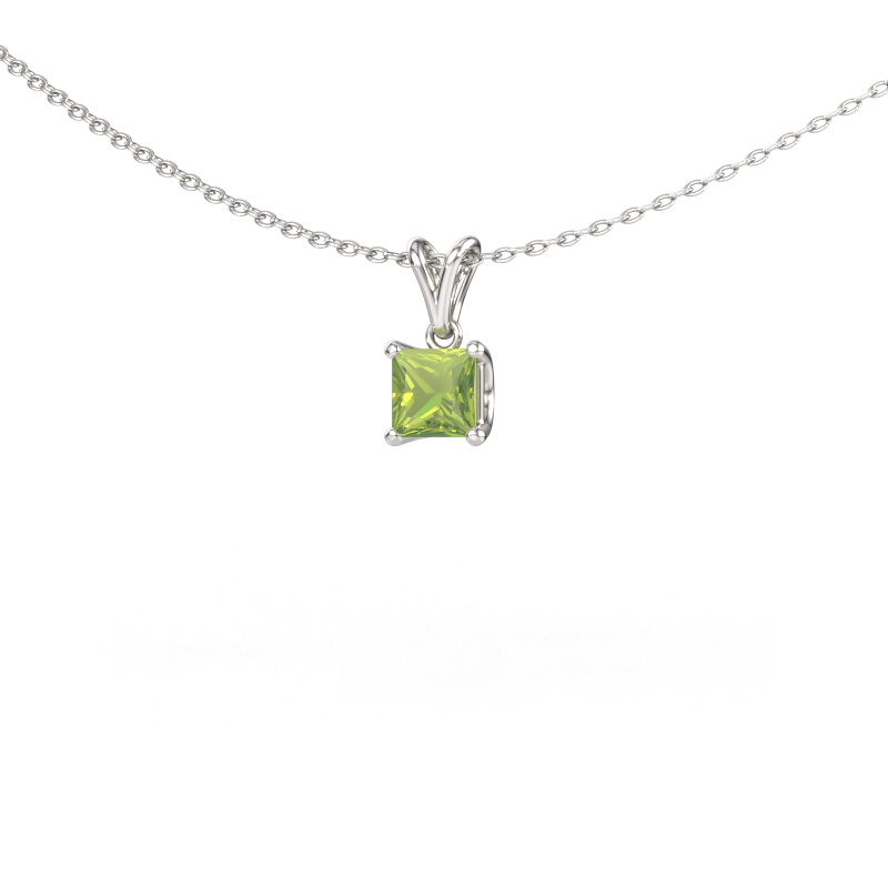 Image de Pendentif Sam SQR 950 platine Péridot 4.5 mm
