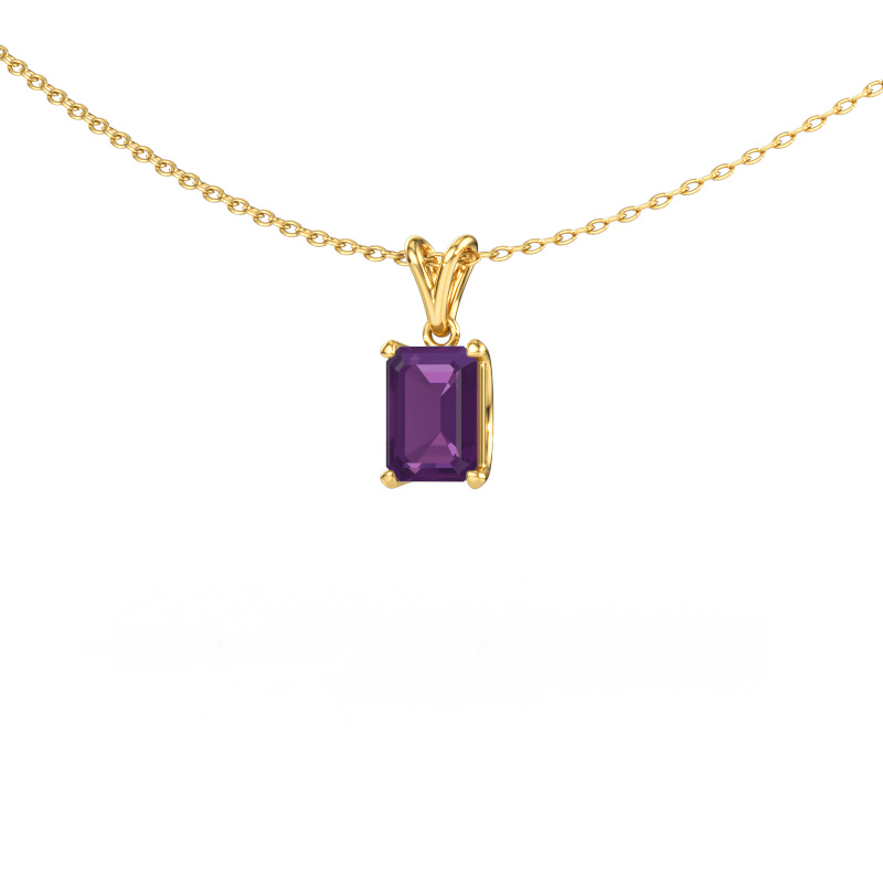 Image de Pendentif Sam EME 585 or jaune Améthyste 7x5 mm