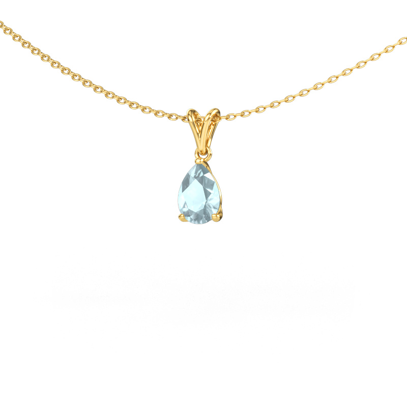 Image of Pendant Sam PER 585 gold Aquamarine 7x5 mm