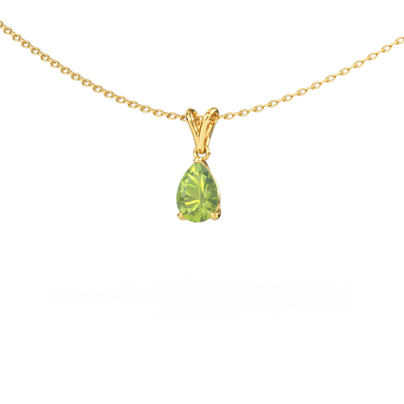 Image of Pendant Sam PER 585 gold Peridot 7x5 mm