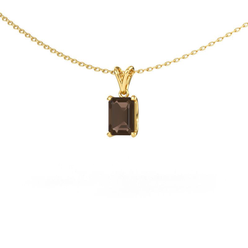 Image of Pendant Sam EME 585 gold Smokey quartz 7x5 mm