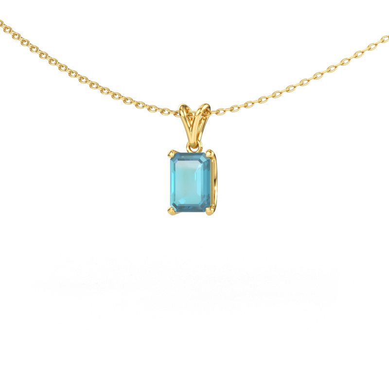 Image of Pendant Sam EME 585 gold Blue topaz 7x5 mm