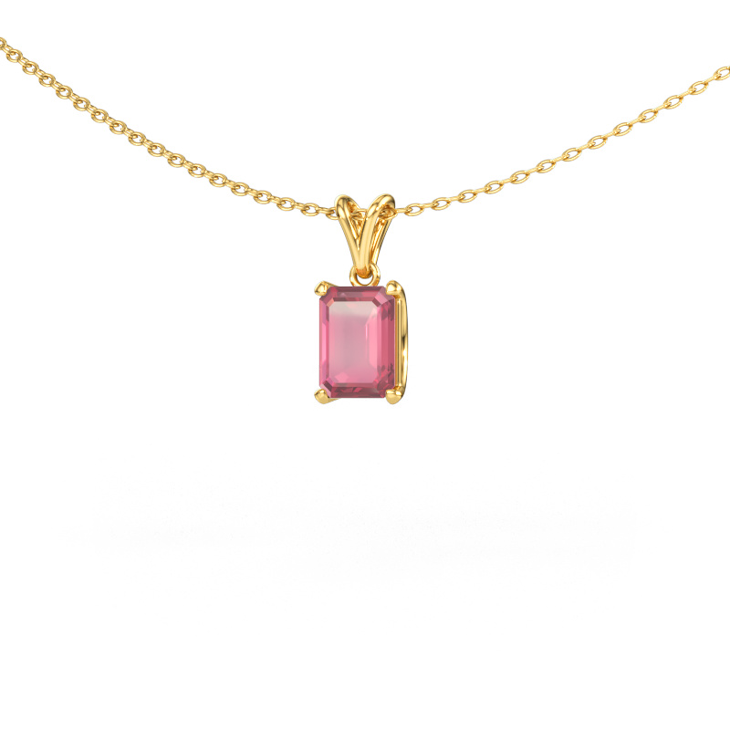 Image of Pendant Sam EME 585 gold Tourmaline pink 7x5 mm