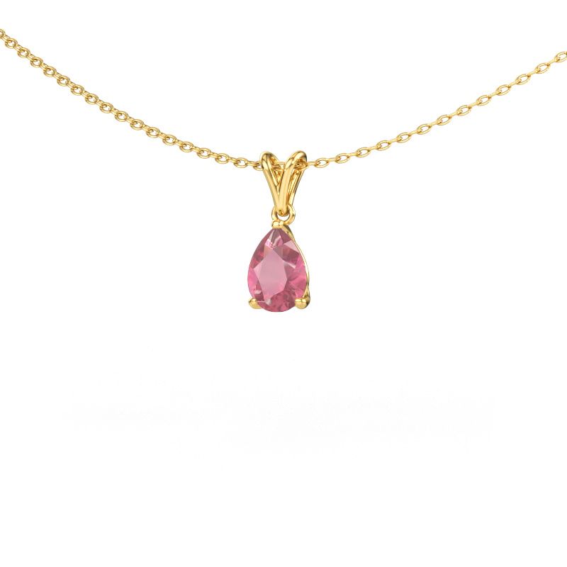 Image of Pendant Sam PER 585 gold Tourmaline pink 7x5 mm