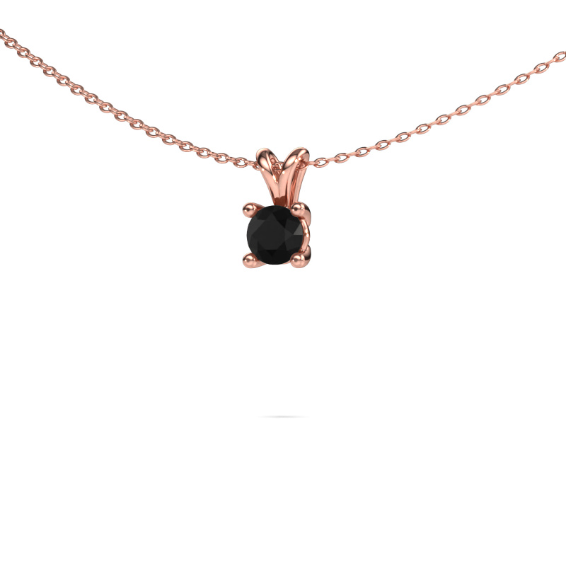 Bild von Anhänger Sam round 585 Roségold Schwarz Diamant 0.60 crt