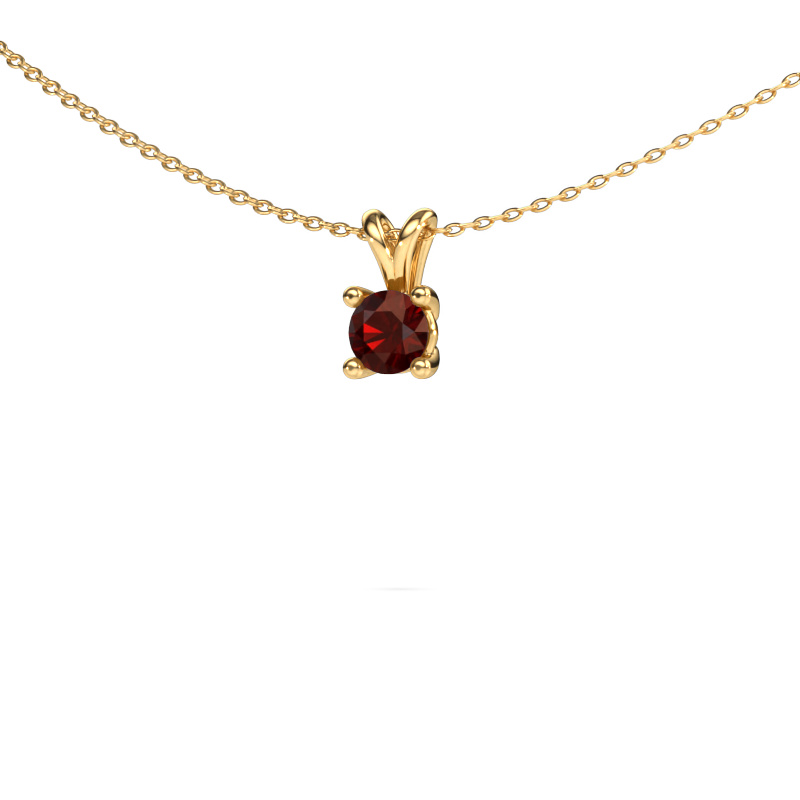 Image of Pendant Sam round 585 gold Garnet 5 mm