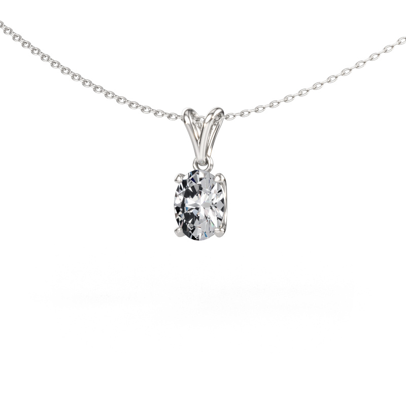Image of Pendant Sam OVL 950 platinum Diamond 1.10 crt