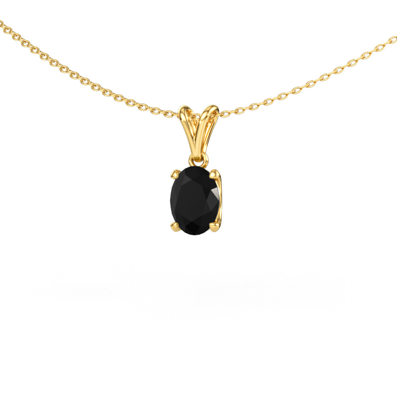 Image de Pendentif Sam OVL 585 or jaune Diamant noir 1.40 crt