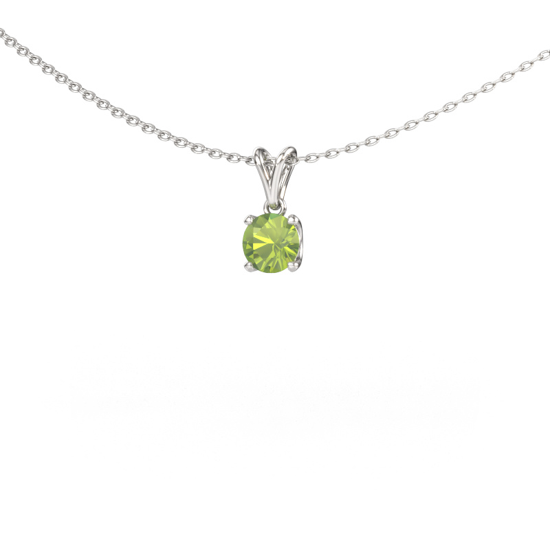 Image de Pendentif Sam RND 950 platine Péridot 5 mm