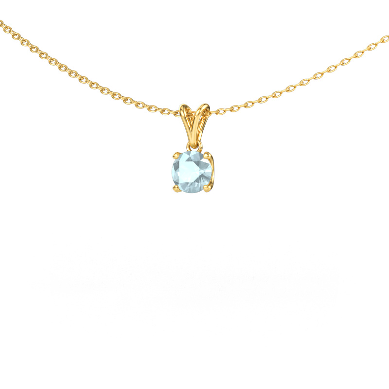 Image de Pendentif Sam RND 585 or jaune Aigue-marine 5 mm