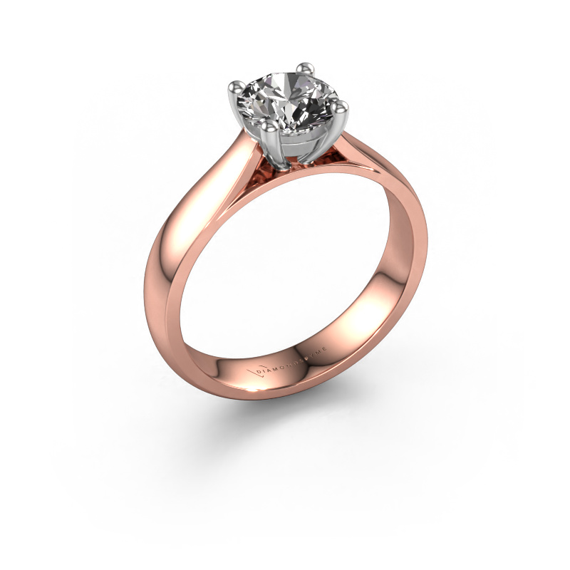 Image of Engagement ring Sam 585 rose gold Diamond 1.00 crt