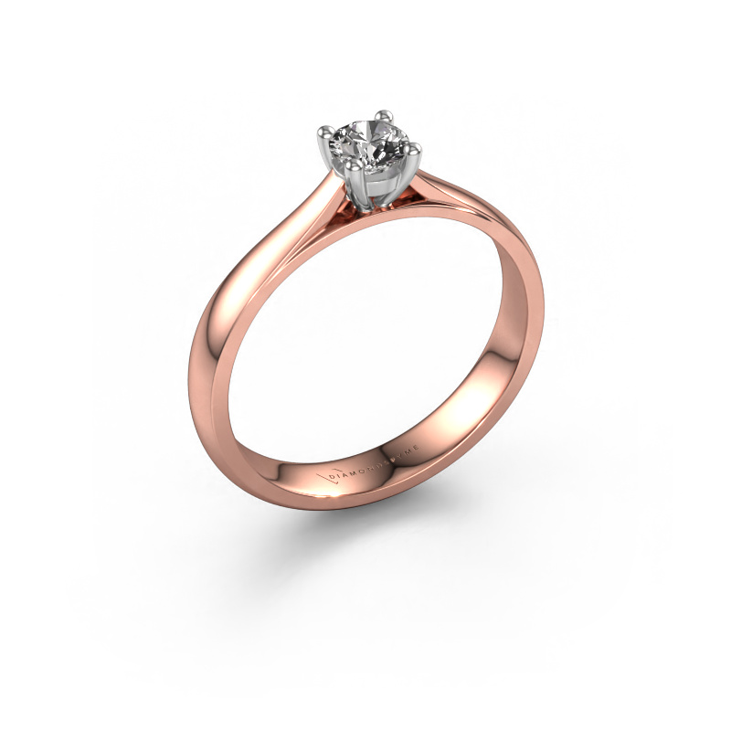 Image of Engagement ring Sam 585 rose gold Diamond 0.25 crt