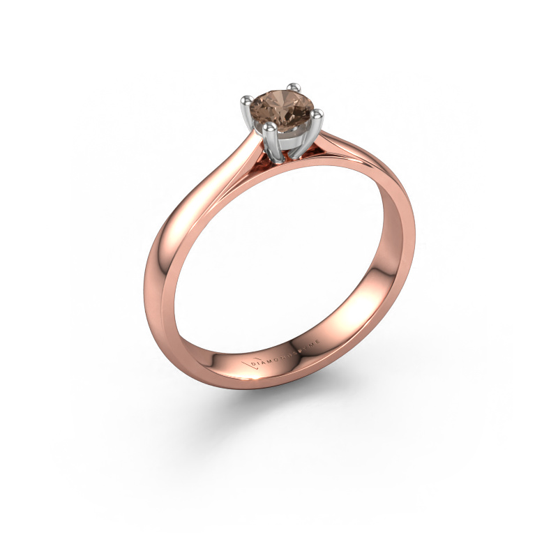 Image of Engagement ring Sam 585 rose gold Brown diamond 0.30 crt