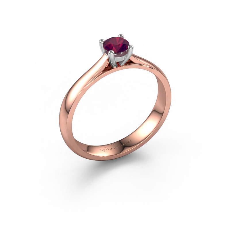 Bild von Verlobungsring Sam 585 Roségold Rhodolit 4.2 mm