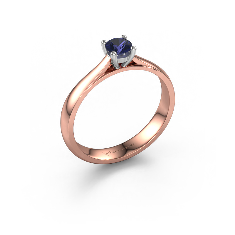 Image of Engagement ring Sam 585 rose gold Sapphire 4.2 mm