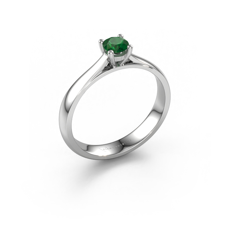 Image of Engagement ring Sam 950 platinum Emerald 4.2 mm