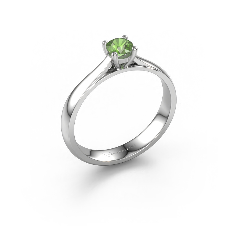 Image de Bague de fiançailles Sam 950 platine Vert tourmaline 4.2 mm