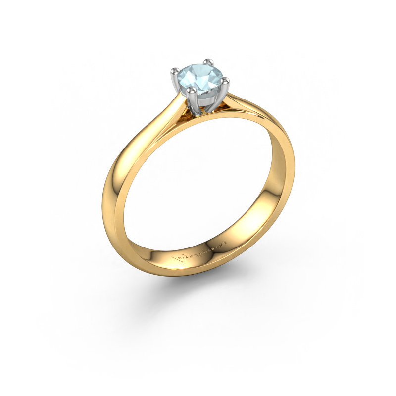 Image of Engagement ring Sam 585 gold Aquamarine 4.2 mm