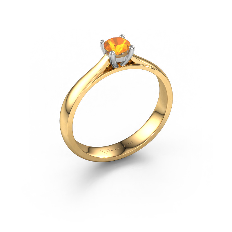 Image of Engagement ring Sam 585 gold Citrin 4.2 mm