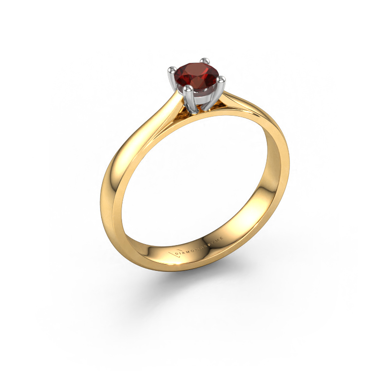 Image of Engagement ring Sam 585 gold Garnet 4.2 mm
